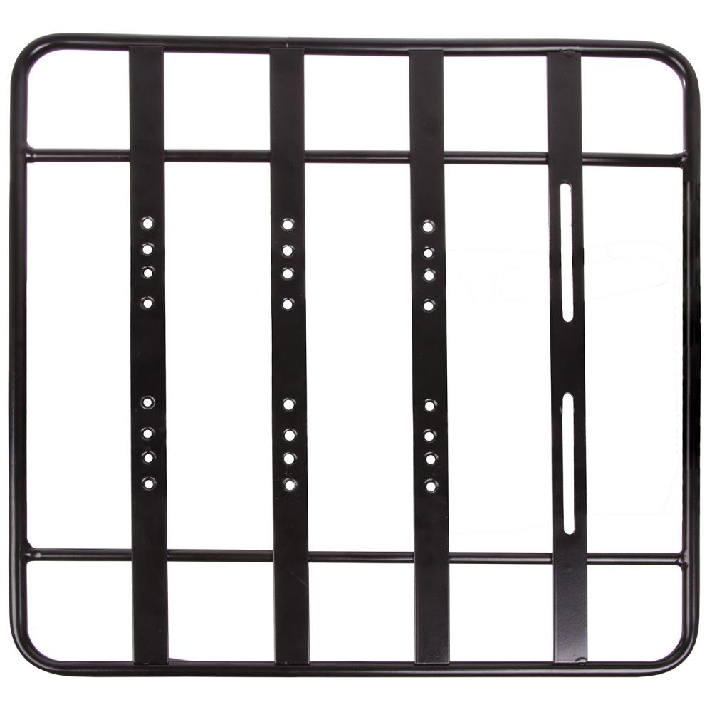 M-WAVE Racky Baseplate, schwarze, stabile Adapterplatte für Gepäckträgersysteme mit Montagebohrungen.