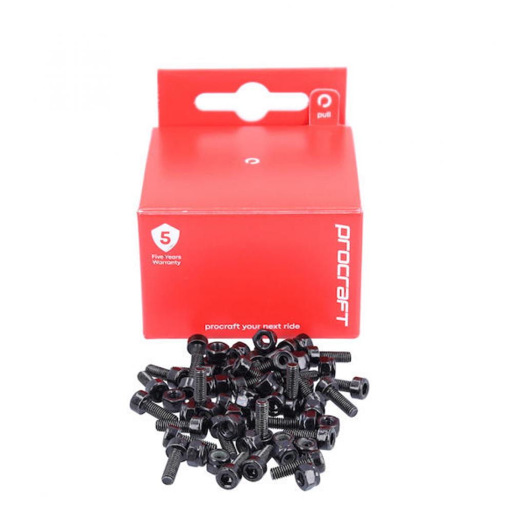 Procraft Pin Kit Flat Grip Advanced Standardgröße Schwarz - Ersatzpins für Flat Grip Advanced Pedale