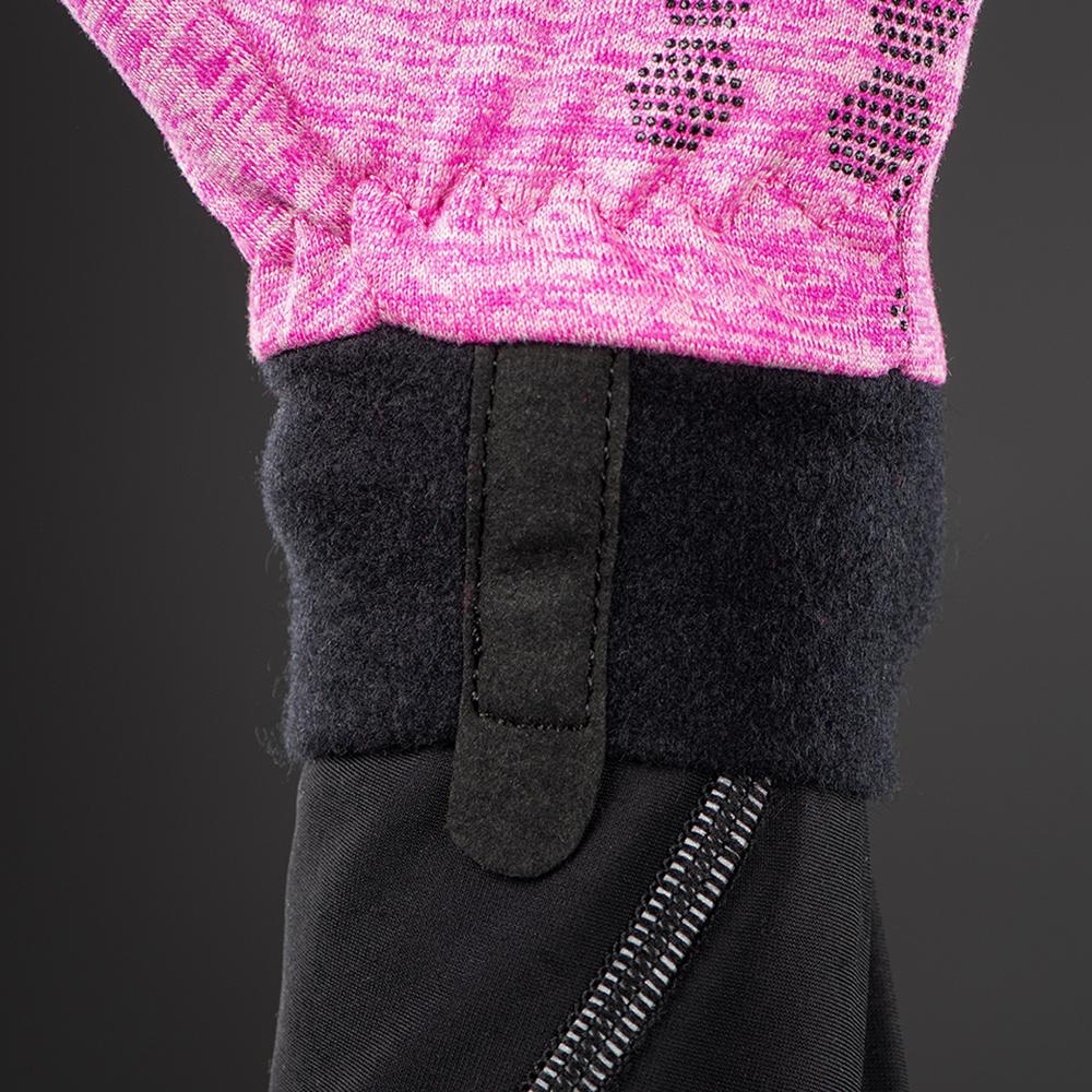 CHIBA Allround Light - Radhandschuhe pink, Größe M, Polartec-Fleece, Touchfunktion, reflektierend