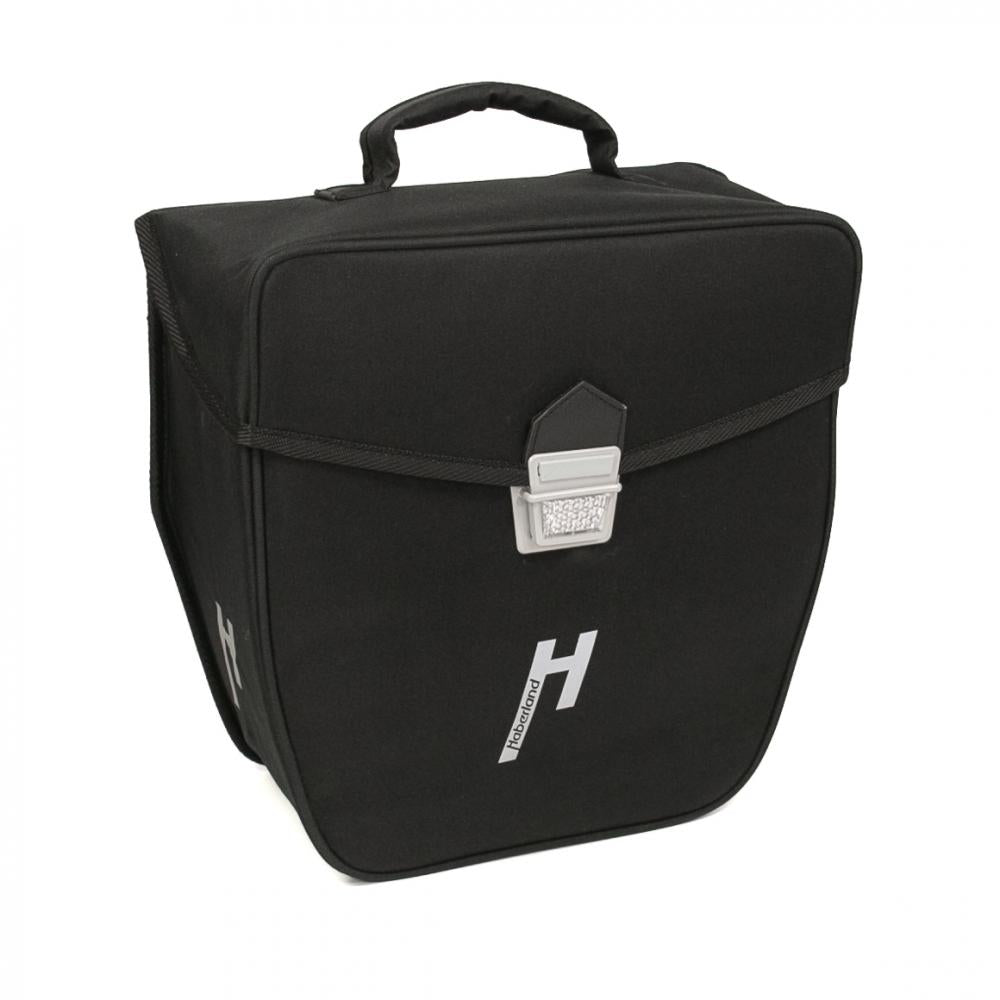 Haberland Einzeltasche 16l Pur schwarz - formstabile Fahrradtasche mit moderner Ausführung