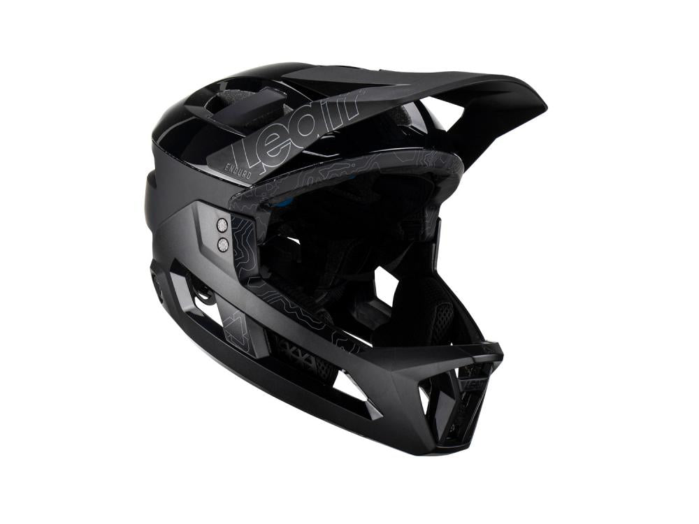 Leatt Helmet MTB Enduro 3.0 Fahrradhelm Größe M Stealth - 3-in-1 Halbschale, Jethelm & Fullface