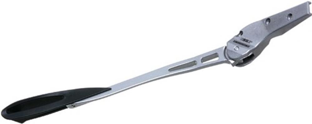 PLETSCHER Hinterbauständer Multi Zoom silber - verstellbar 2628 Zoll, Aluminium-Druckguss pulverbeschichtet, Schiebe- und Gegenlaschenbefestigung, Kunststofffuß Zoom