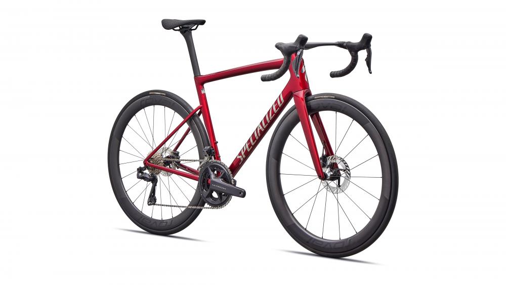 Specialized Tarmac SL8 Pro Rennrad - Größe 49, Gloss Red Sky Chrome, Shimano Ultegra Di2, Roval Rapide CL II, Powermeter