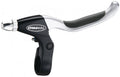 Tektro Bremshebel CL530-RS aus silber eloxiertem Aluminium mit schwarzem Griff für Rapidfire.