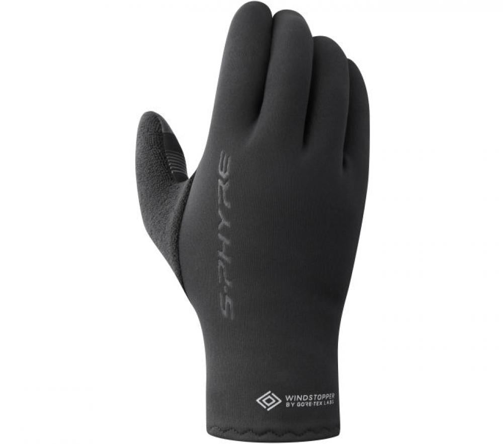 SHIMANO S-PHYRE Thermal Gloves Handschuhe - thermische Radhandschuhe mit Windschutz Black S
