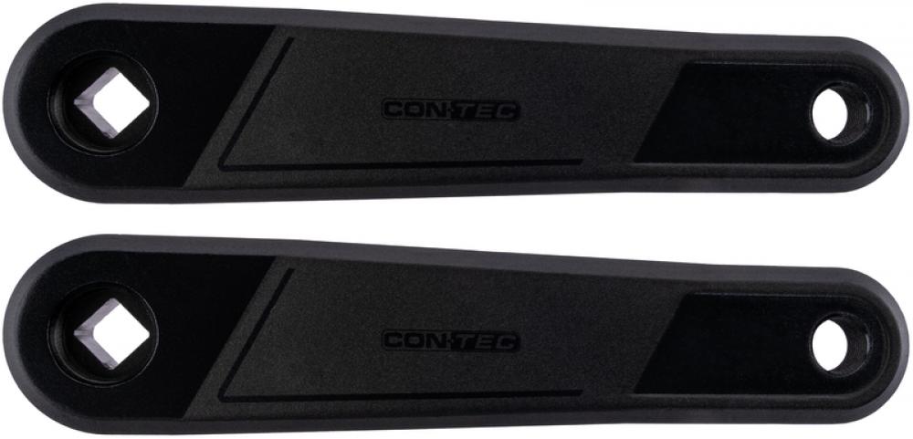 CONTEC Kurbelsatz "Cranker 4K"nSB-verpackt, ohne Kettenblatt, 170mm, 10 mm Offset, rechts / links, AluminiumnPassend für 4-kant, u.a. Ananda, Bafang, JIS (Yamaha etc.), Panasonic, Shimano, schwarz