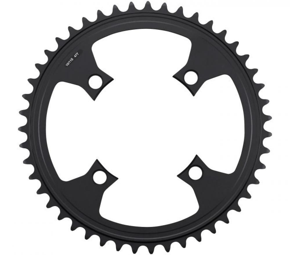 Schwarzes SHIMANO Kettenblatt SM-CRE80-R 47Z für präzisen E-Bike-Antrieb.