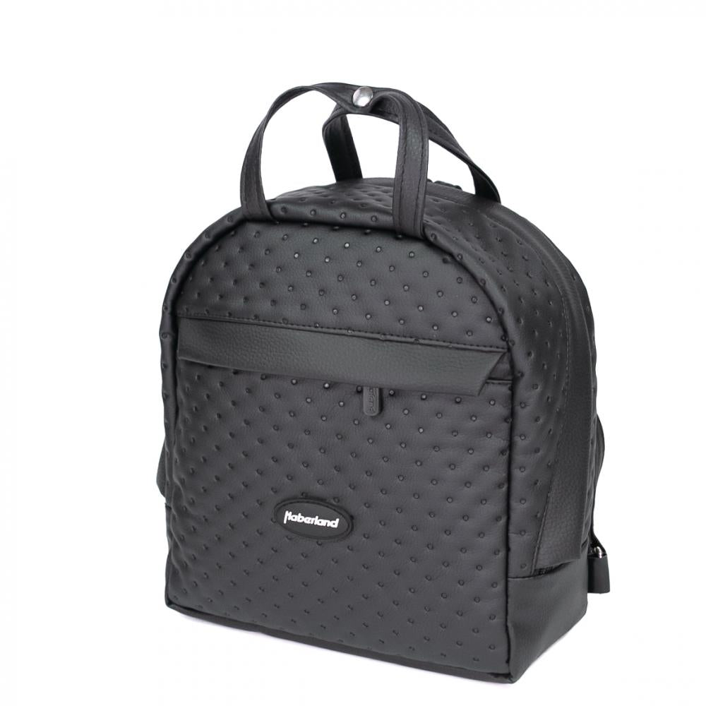 Haberland Rucksack-Lenkertasche Bella schwarz - flexible Lenkertasche & Rucksack