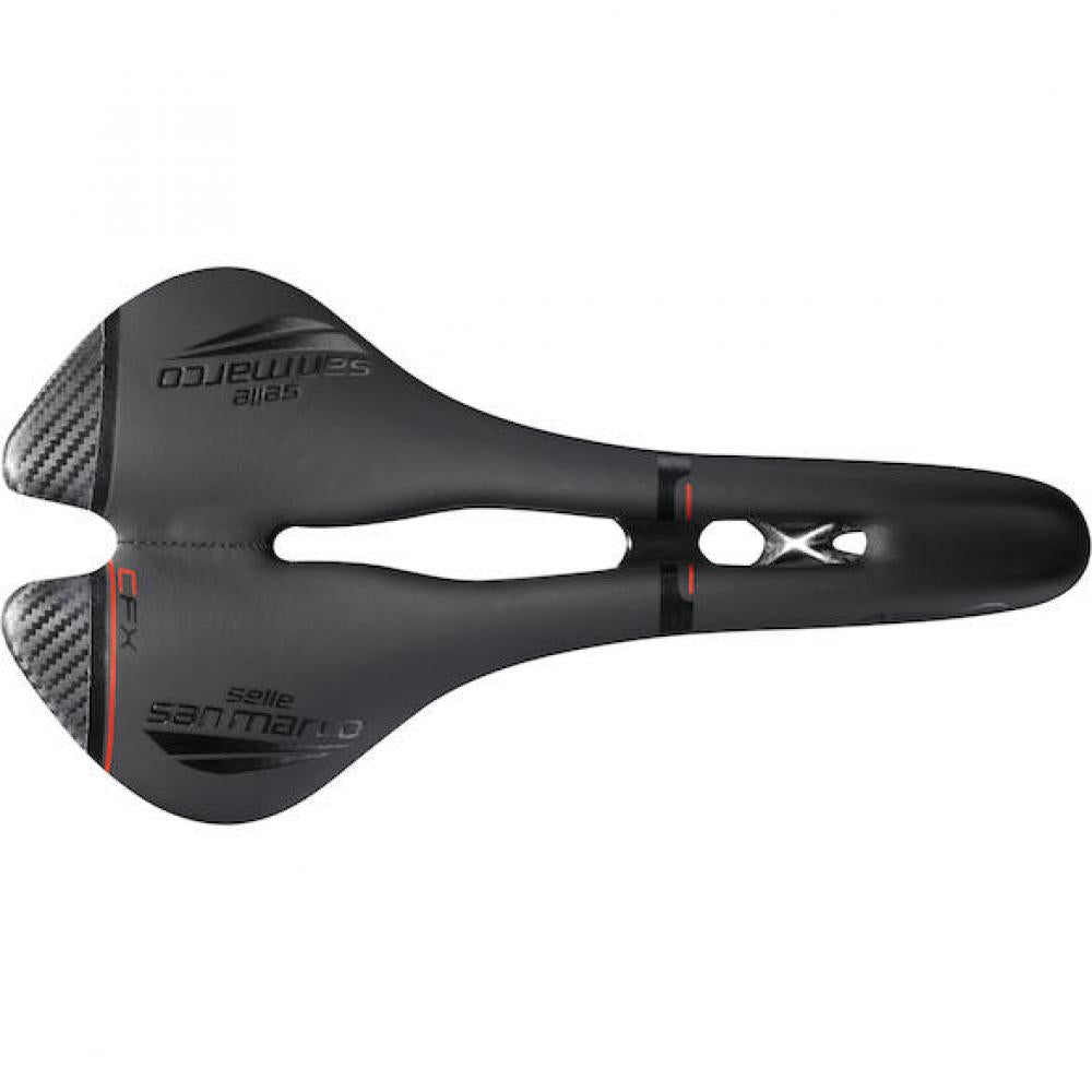 Selle San Marco Sattel Aspide Carbon FX 142 x 277 mm Schwarz - ultraleichter Rennradsattel