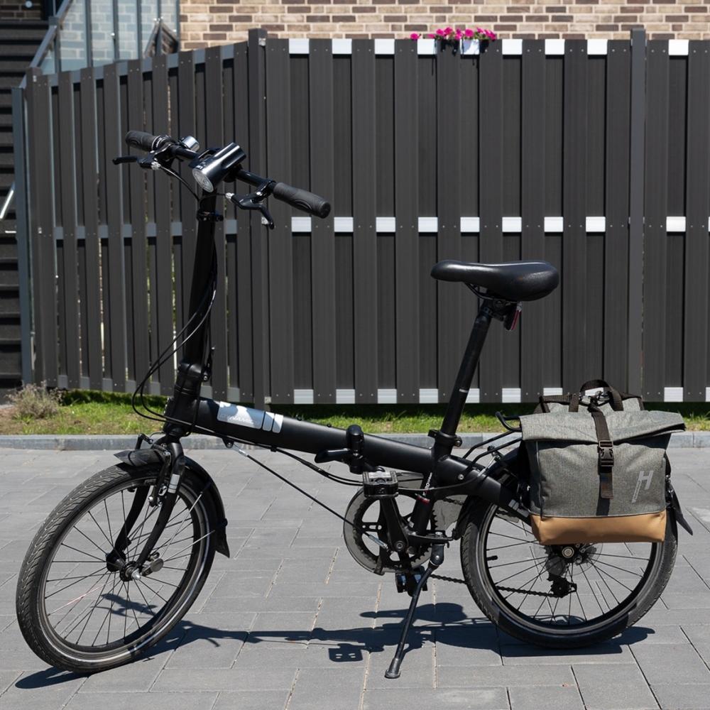Haberland Vario-Bike-Rucksack Keep Rollin' grau - flexibler Bike-Rucksack mit Variohaken