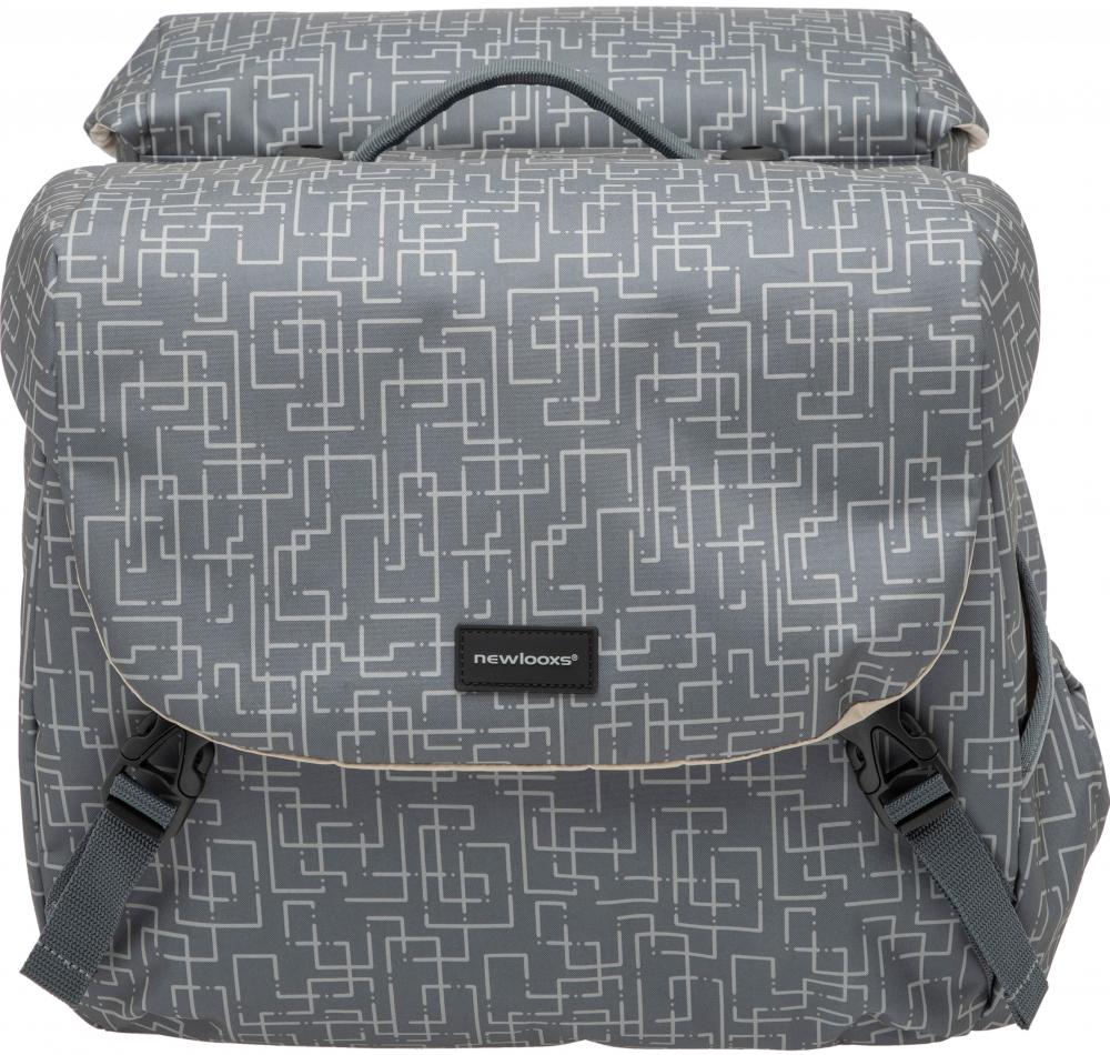 New Looxs Doppelpacktasche Mondi Joy Double RT 37 l Grey - praktische Gepäcklösung fürs Fahrrad
