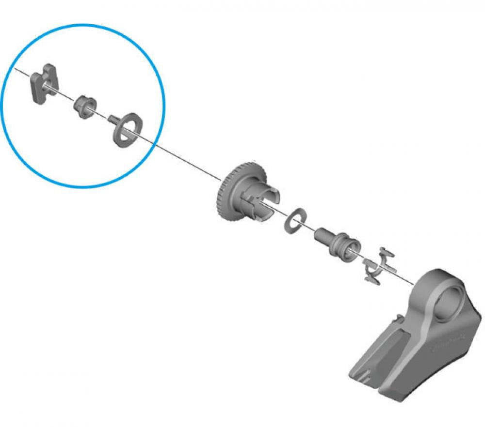SHIMANO CD-EM800 Führung Befestigungsmutter Einheit für 55 mm Kettenlinie - 55 mm