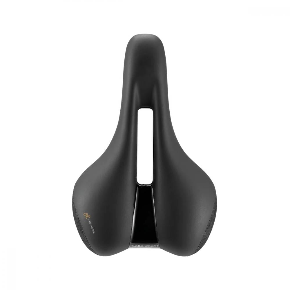 Selle Royal Ellipse Moderate Unisex Fahrradsattel, schwarz, mit Royalgel und Komfortausschnitt.