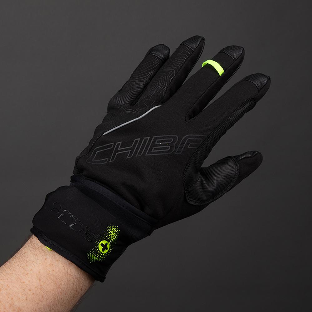 CHIBA Express+ - Radhandschuhe XS schwarz, wind- & wasserdicht mit Gelpolsterung
