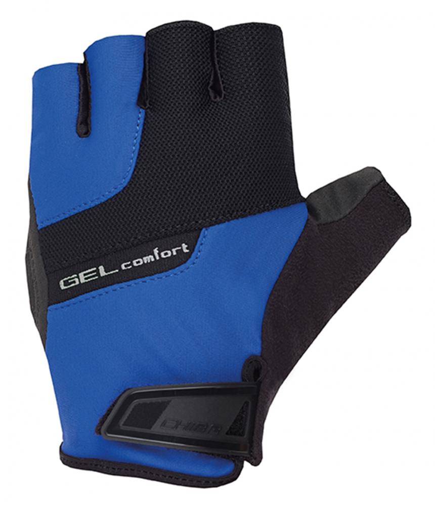 CHIBA Gel Comfort - Fahrradhandschuhe kurz, Gelpolsterung, atmungsaktiv, royal, Gr. S