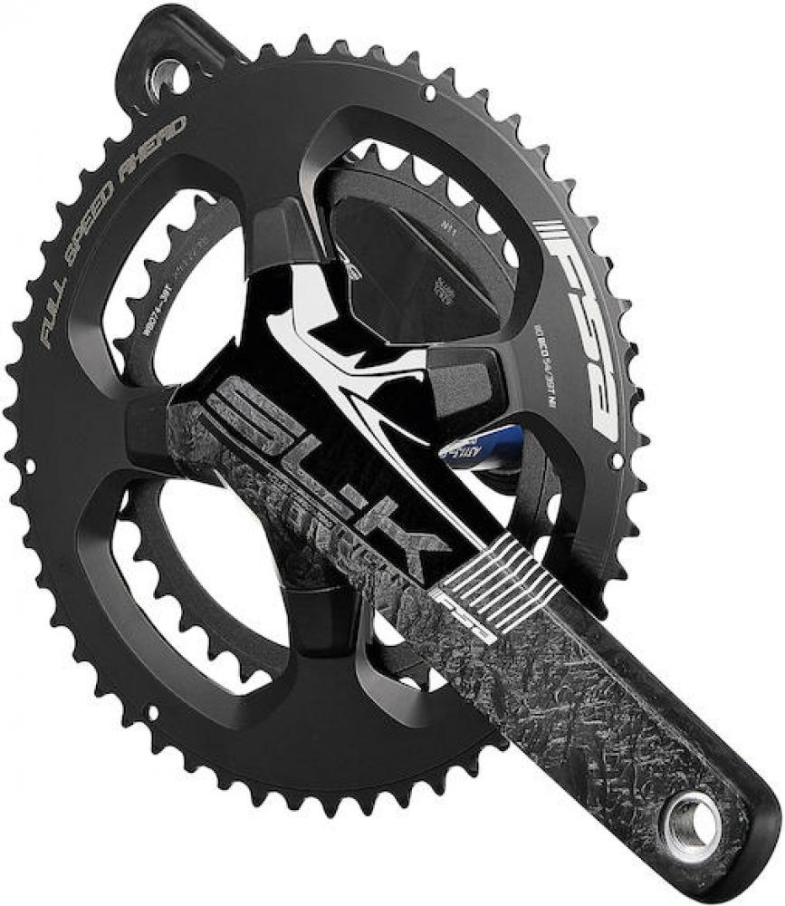 FSA Kurbelgarnitur SL-K Light ABS BB386Evo 172,5 mm Schwarz - leichte, steife Rennrad-Kurbel