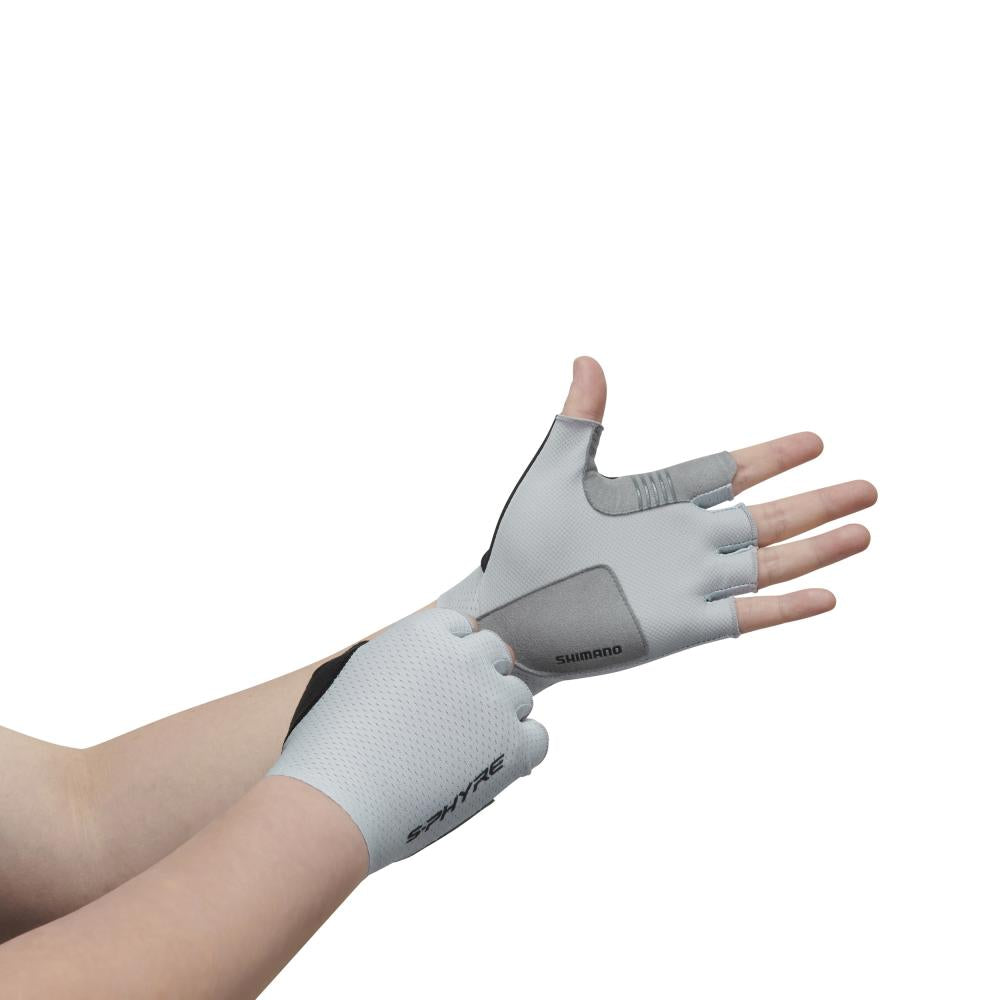 SHIMANO S-PHYRE LEGGERA Gloves Ice Gray S Gray - superleichte Rennrad-Handschuhe mit Top-Grip