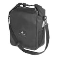 M-Wave EDMONTON 16L schwarze wasserdichte Fahrrad-Seitentasche mit Rollverschluss und Schultergurt.