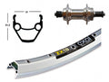 Bike-Parts Laufrad Hinterrad 26x1.75 Schraubkranz 6-7 fach silber Schnellspanner 36-Loch Exal ZX 19 silber Nirosta-Speichen