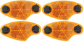 4 orange Busch & Müller Speichenreflektoren 309V, StVZO-zugelassen, mit Kunststoffbefestigung für Fahrradspeichen.