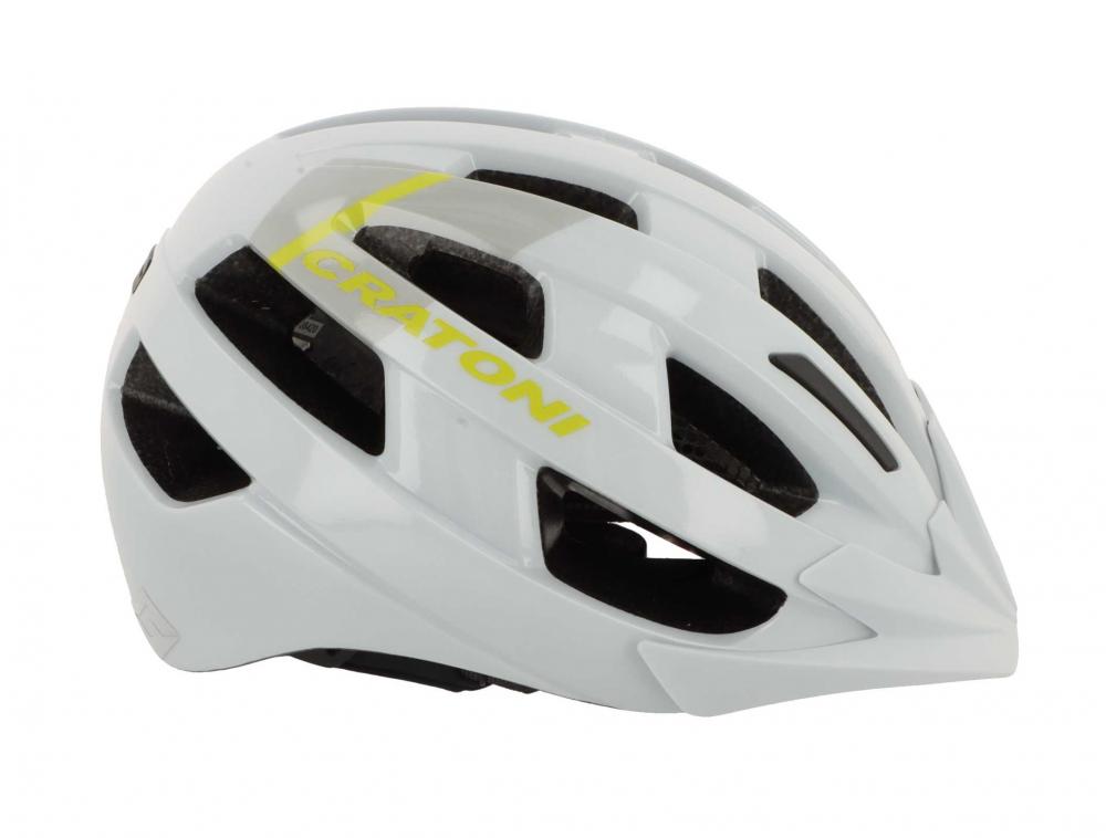 Cratoni Helm Velo-X City weiß lime glanz S/M 52 bis 57cm