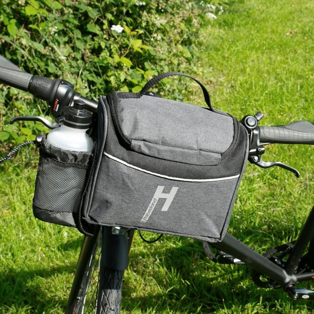 Haberland Lenkertasche 5l Siebensachen anthrazit - praktische Lenkertasche für Alltag und Tour