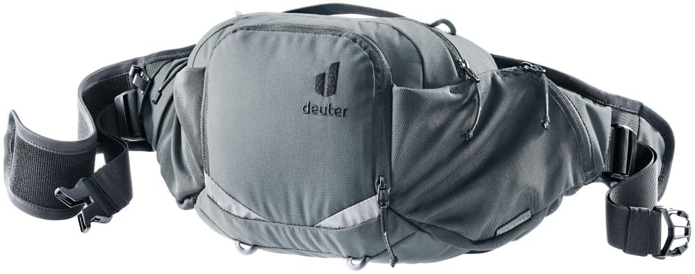 Deuter Pulse Pro 5 Hüfttasche 5 Liter Graphite - Leichtgewicht Bauchtasche mit optimaler Belüftung