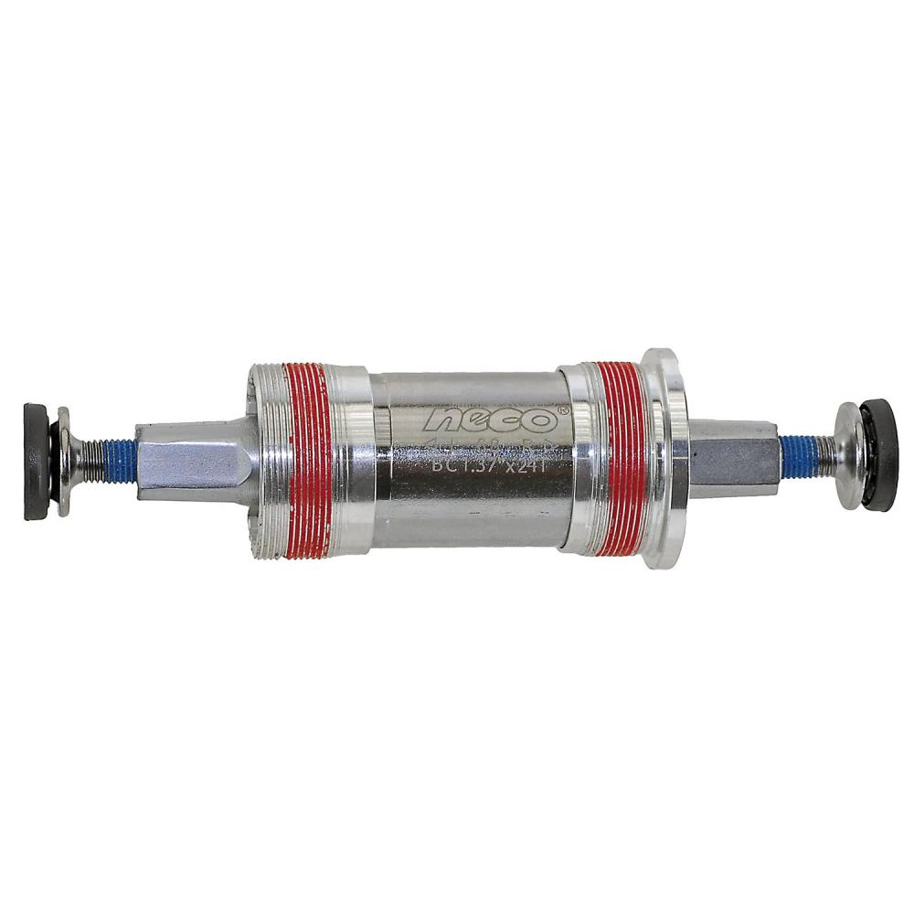 Neco Innenlager Axle LS 110,5 mm - JIS-Vierkant, BSA-Gewinde 68 mm, CrMo-Hohlachse, Aluminium-Schalen, Industriekugellager, silber