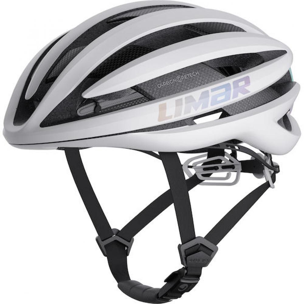 Limar Air Pro Iridescent White S Weiß - ultraleichter Aero-Rennradhelm mit Carbon-Schutz