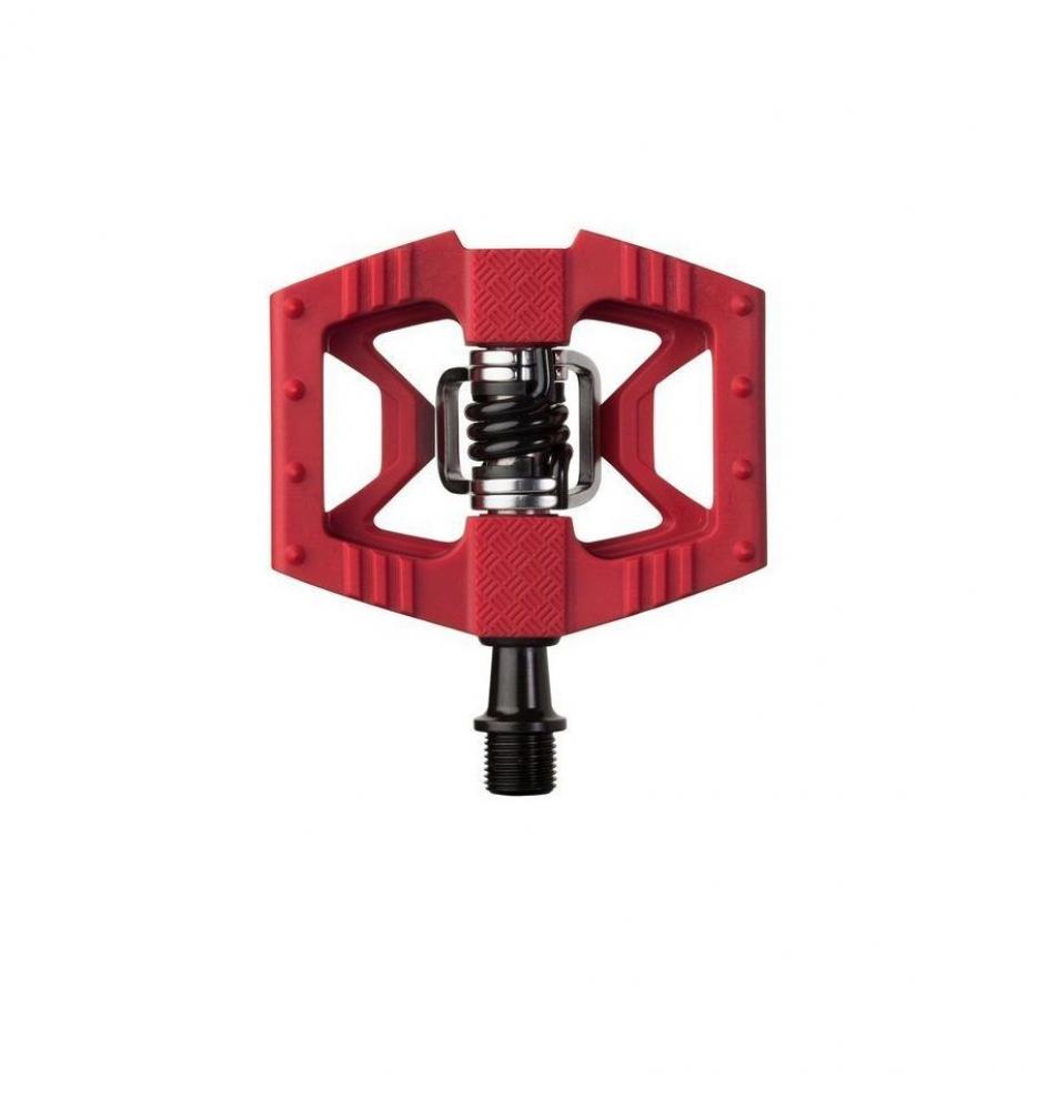 Crankbrothers Double Shot 1 Hybrid-Pedal in Rot-Schwarz.