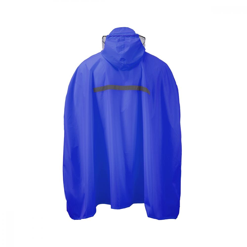 CHIBA Regenponcho - wasserdicht, winddicht, reflektierend, Größe M/L, royal