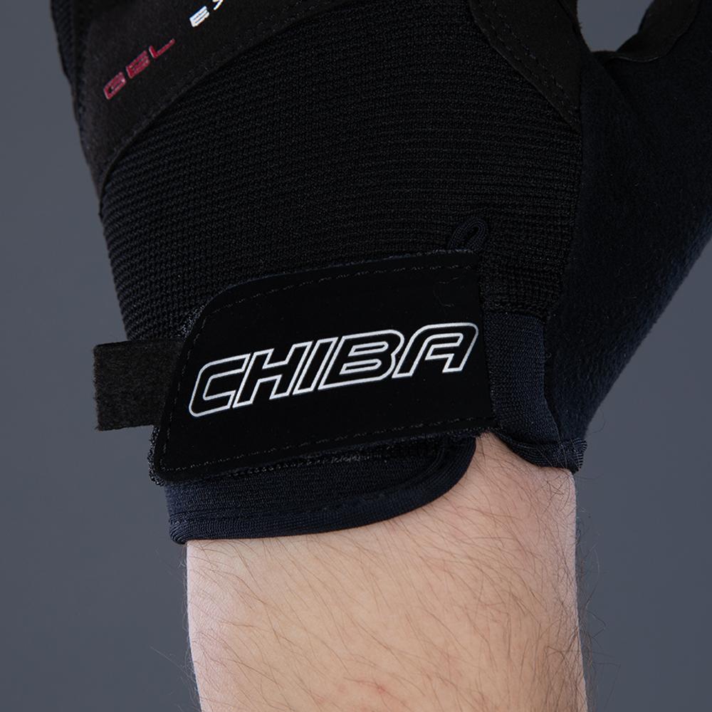 CHIBA Gel Extrem Fahrradhandschuhe - schwarz - Größe XL - ergonomische Gelpolsterung - Digital Carbon Fibre - Quick-Pull