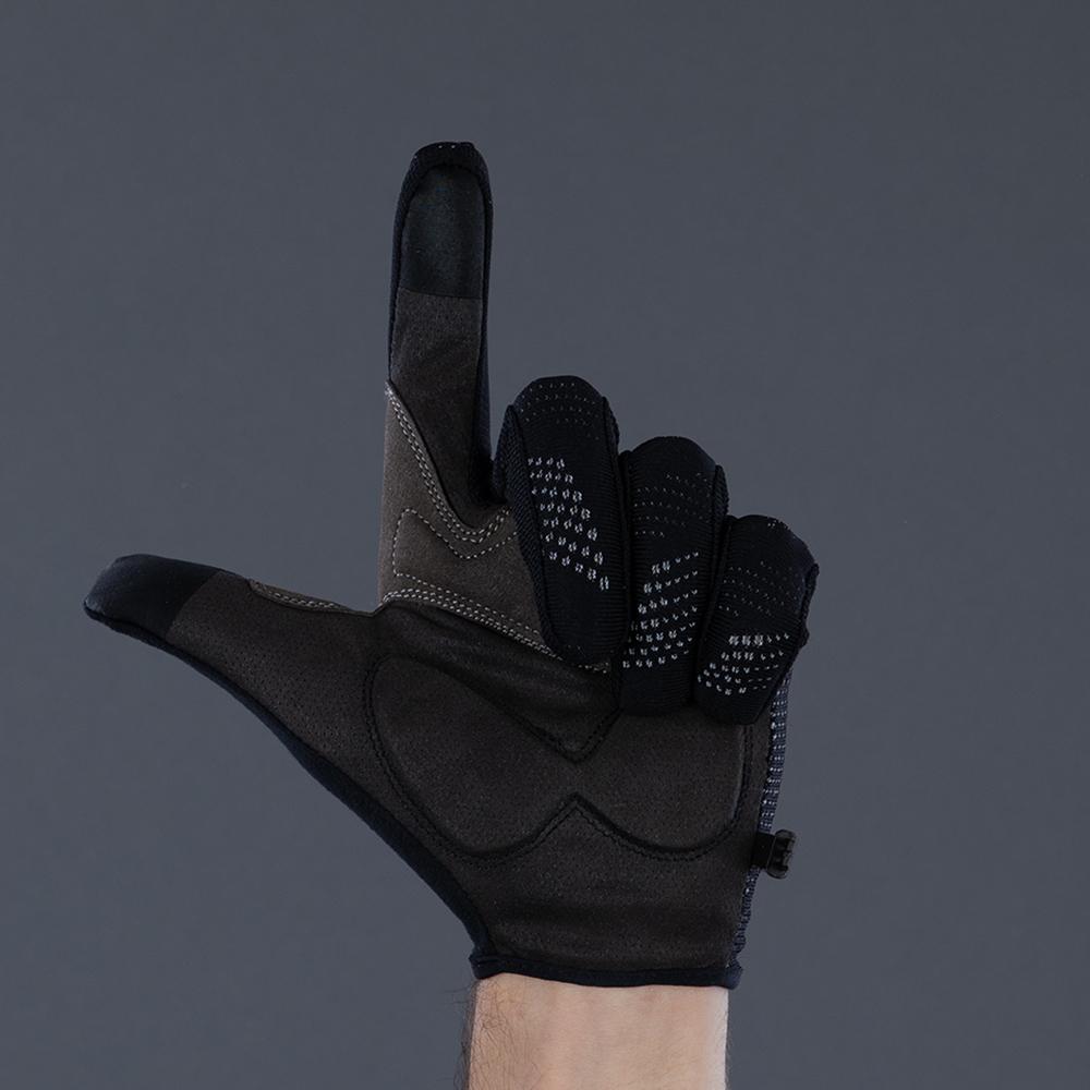 CHIBA Gel Performer - Radhandschuhe schwarz/schwarz XXL, Gelpolster, Touchfinger