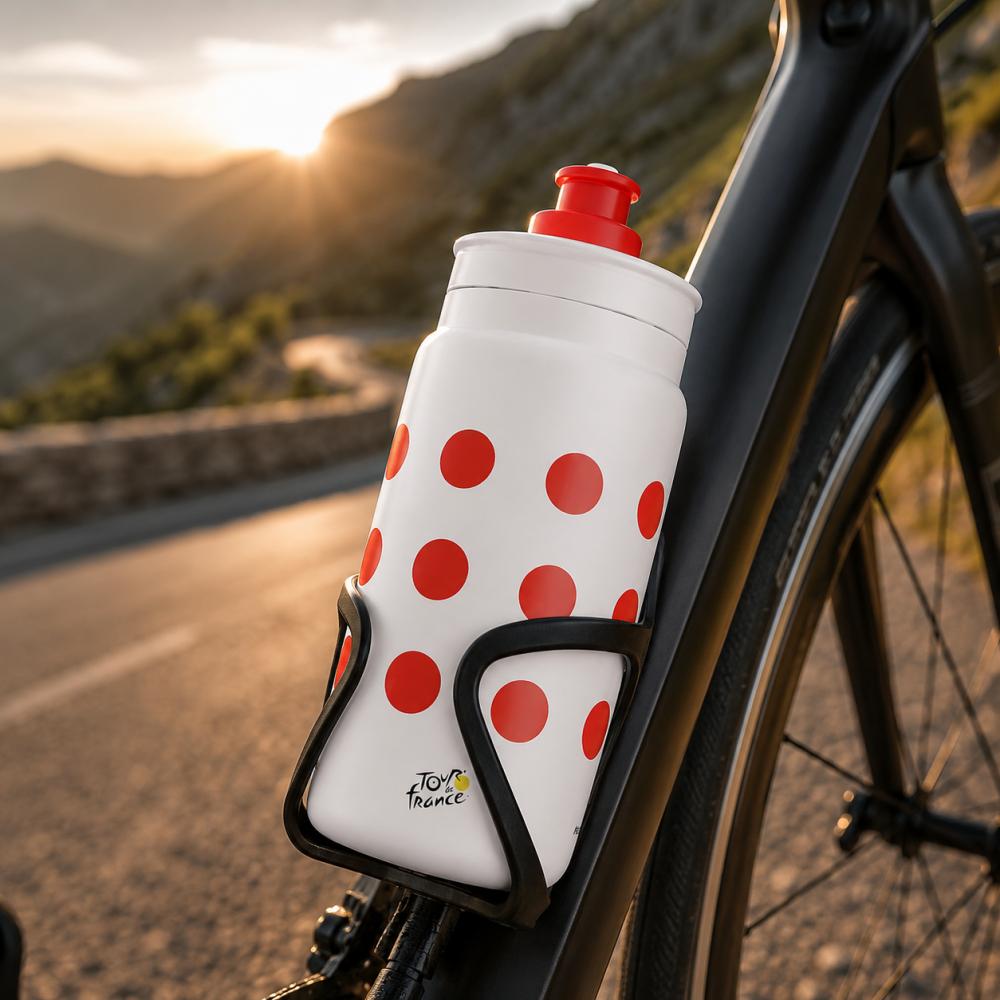 ELITE FLY TDF Red Polka Dot 550 ml Sportflasche - ultraleicht & griffig