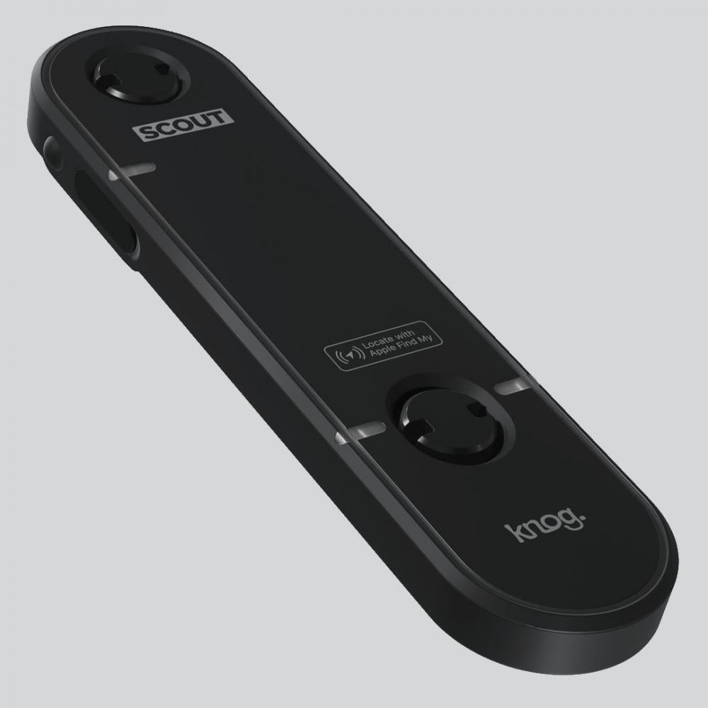 Knog Fahrradalarm und Finder schwarz neon gelb