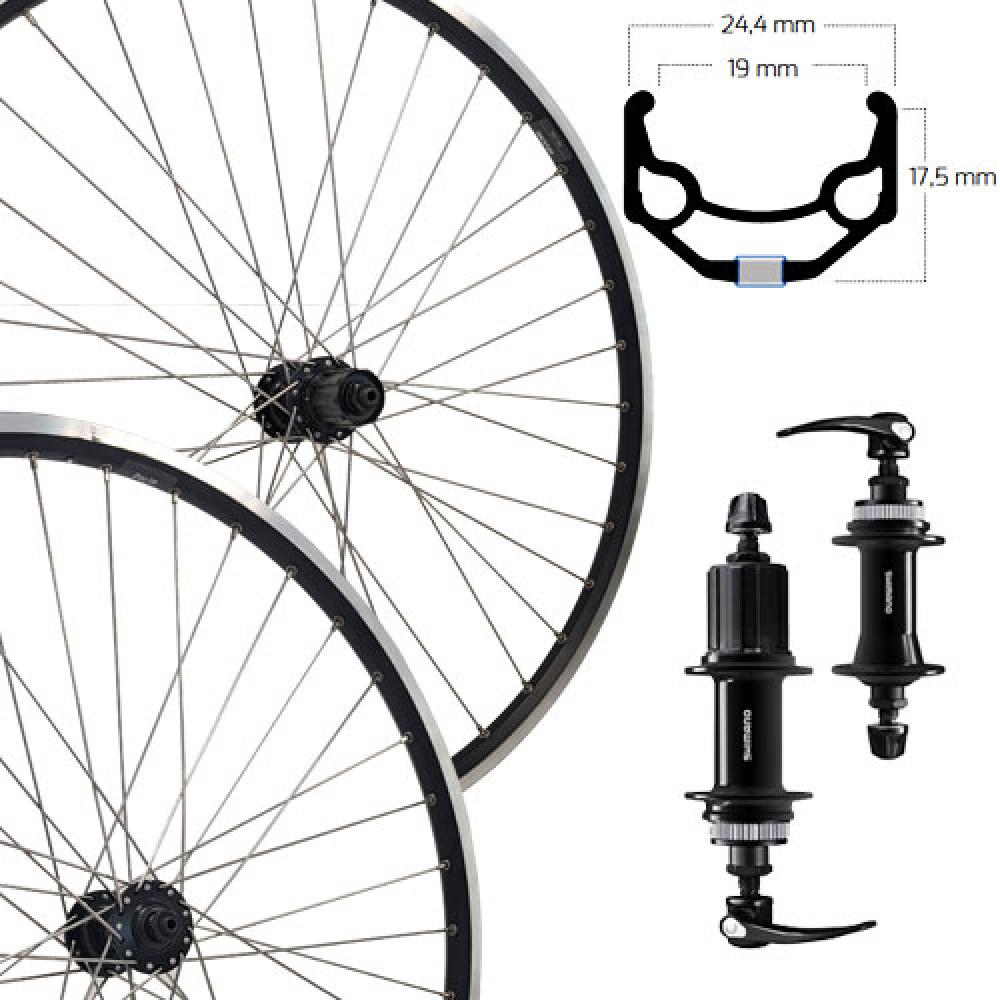Roland Radsatz 26\" Disc Centerlock schwarz SE ZAC 19 Aluminium QC400 schwarz Speichen silber