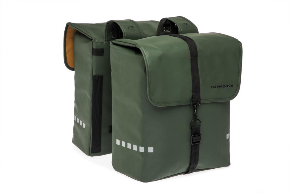 New Looxs Doppelpacktasche Odense Green Green - geräumige Fahrradtasche für Alltag & E-Bike