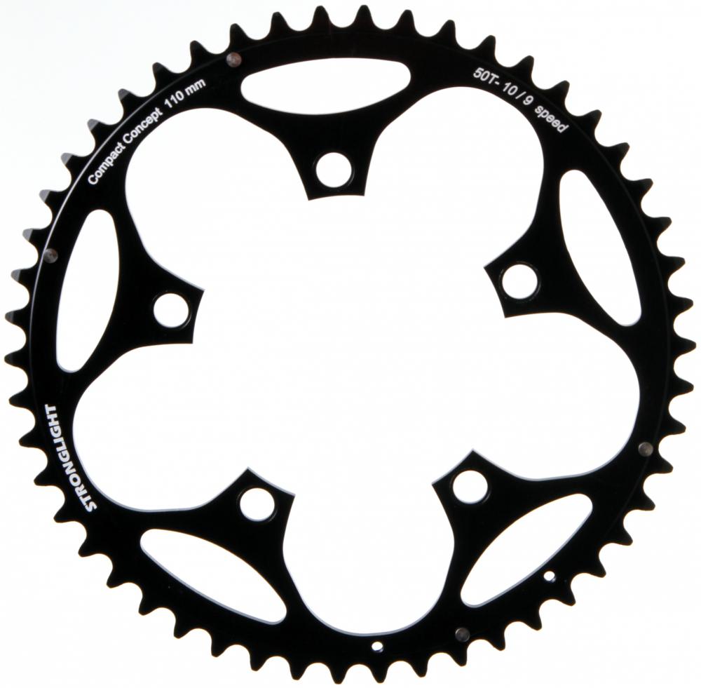 Stronglight Dural 5083 Kettenblatt 50 Zähne - Schwarz - 110 mm BCD