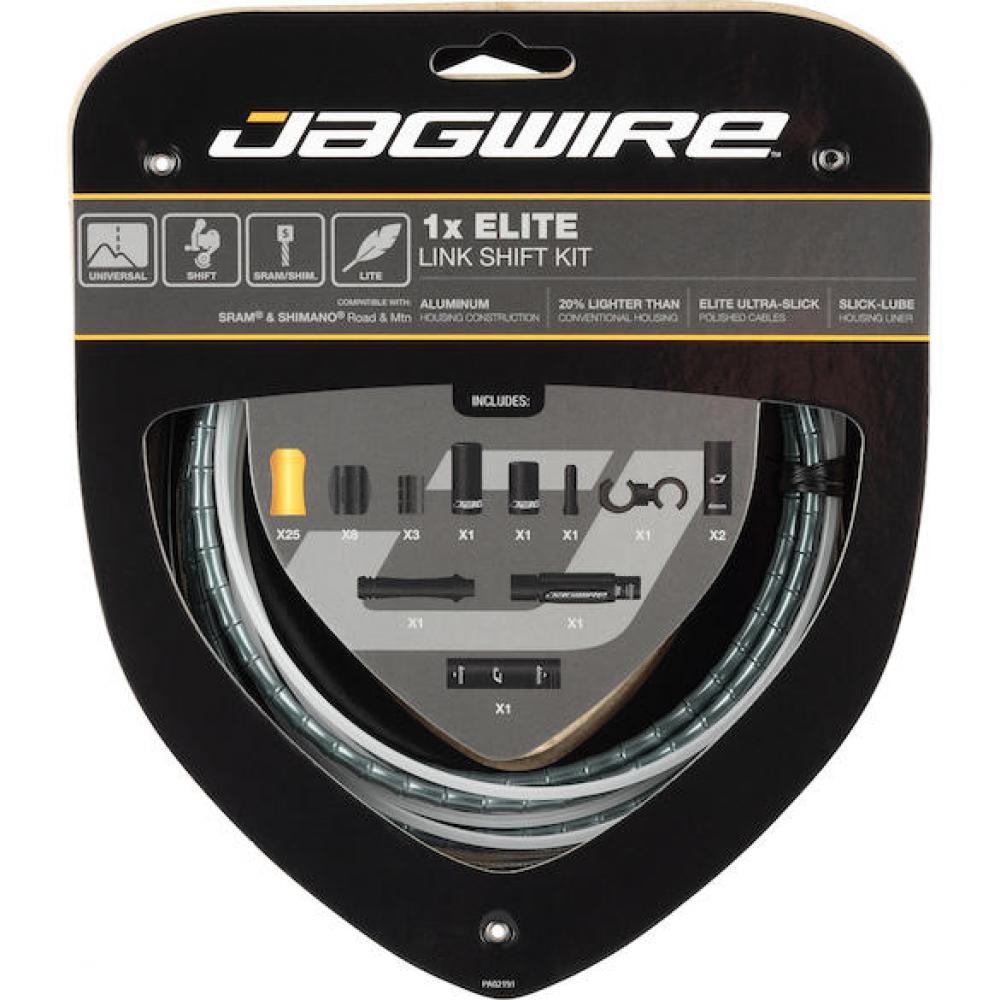 Jagwire Schaltzugset Road & Mountain Elite 1x Grau - leichte, präzise Schaltperformance