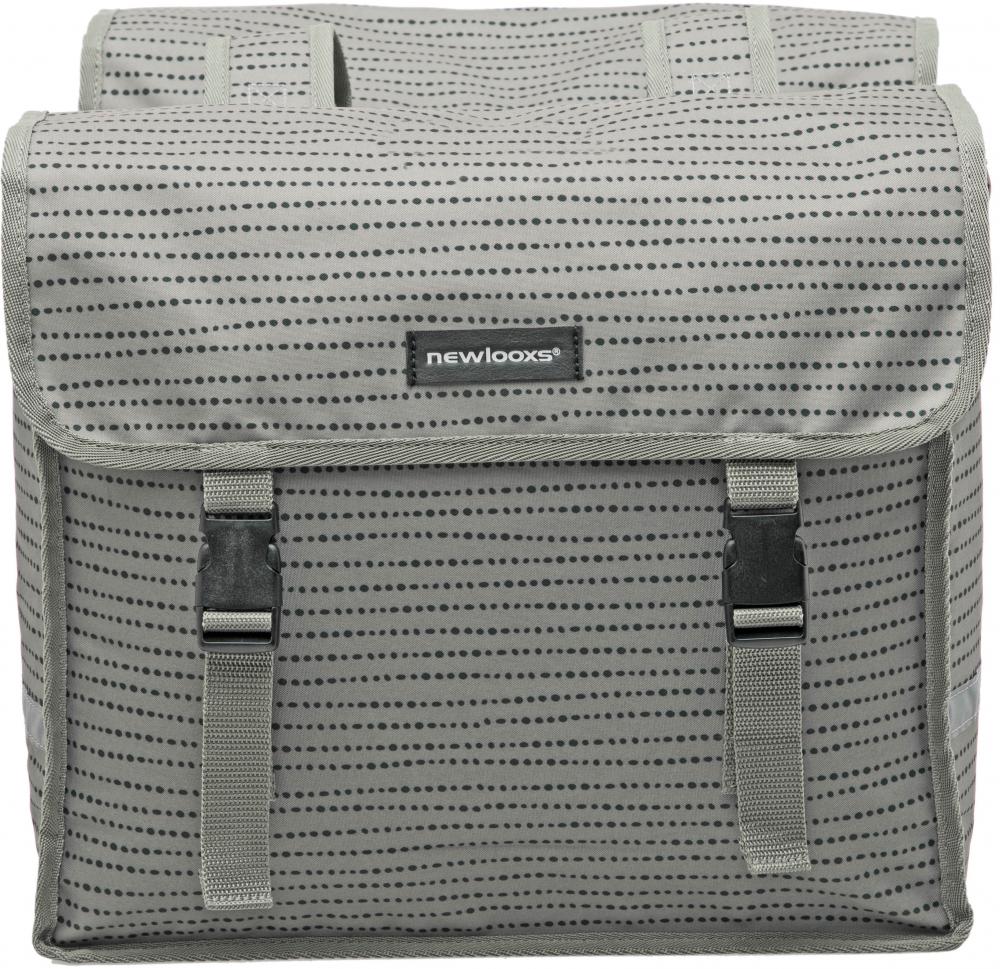 New Looxs Doppelpacktasche Fiori Double Nomi Grey Grey - geräumige, praktische Fahrrad-Doppeltasche