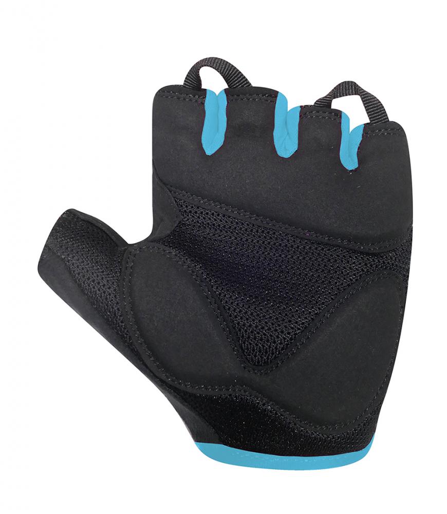 CHIBA Lady Gel - Damen Radhandschuhe, schwarz/türkis, Größe M