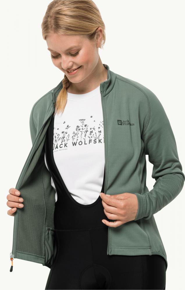 Jack Wolfskin Morobbia FZ Light W Fleece Jacke Picnic Green Größe M