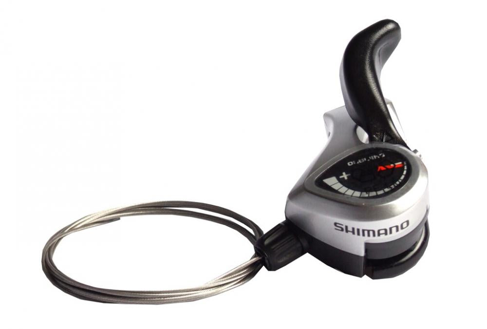 SHIMANO Schalthebel TOURNEY SL-TX50 3-fach Links mit Schelle - Mikroraster-Schalthebel für Dreifach-Antriebe - Schaltbremshebel