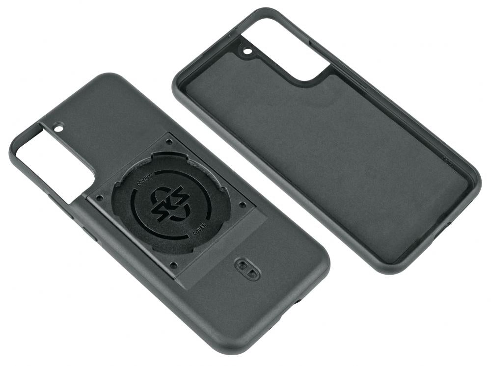 SKS GERMANY COMPIT Cover für Samsung Galaxy S22+, stoßdämpfende Handyhülle mit Befestigungsvorrichtung für COMPIT-System, aus verschleißfestem 2-Komponenten-Kunststoff, schwarz