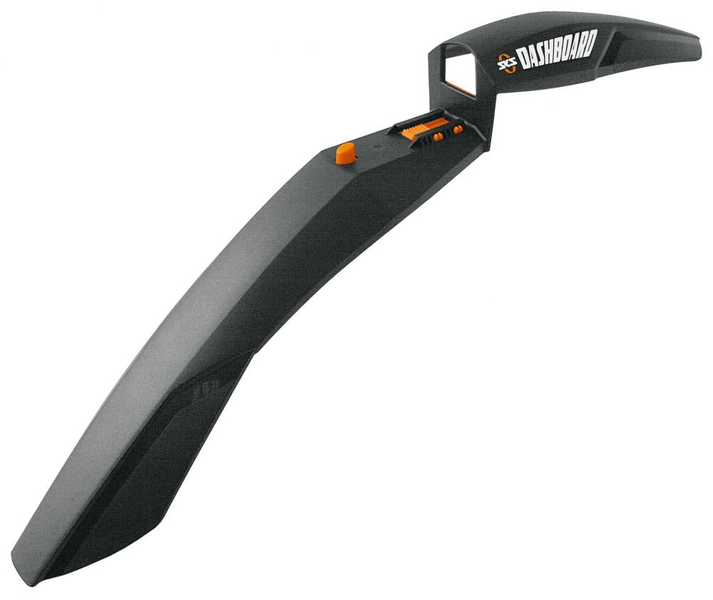 SKS VR-Steckblech Dashboard 26"-27.5" Fahrrad-Schutzblech für Vorderreifen, ideal für 26"-27.5" Laufräder, einfache Montage, robustes Design, spritzwassergeschützt