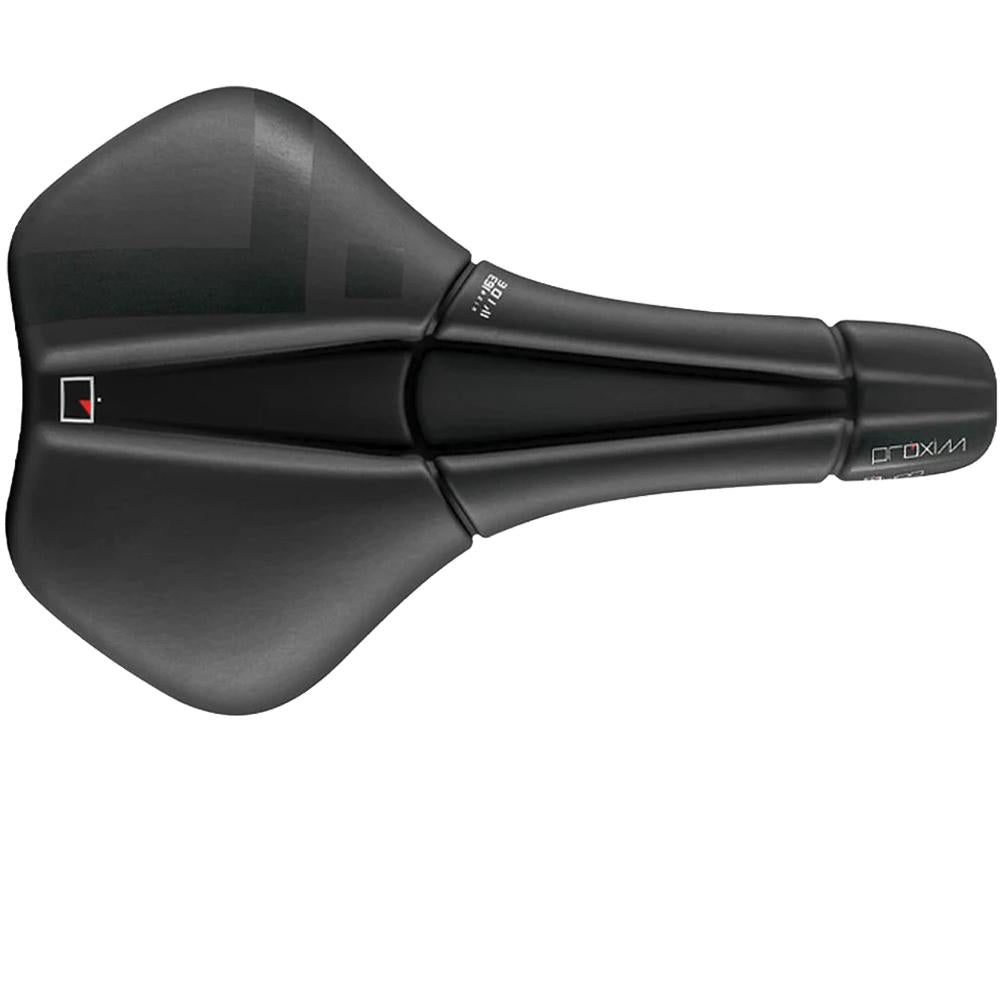Schwarzer Prologo Proxim W400 Sport Unisex Fahrradsattel, 163mm breit.