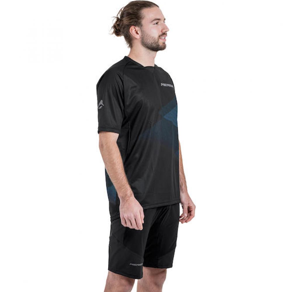 Merida Trikot MTB STRIPE S Schwarz/blau - robustes MTB-Trikot für Trail und Tour
