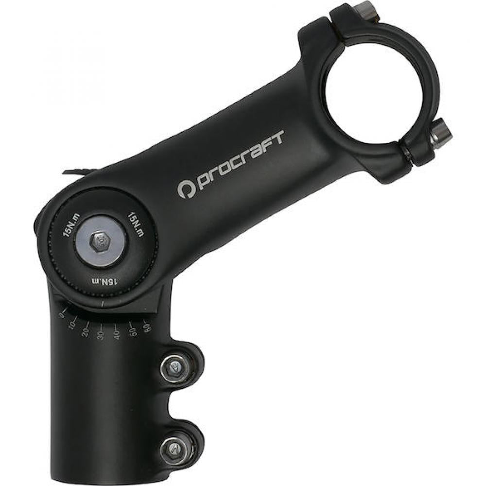Procraft Vorbau Ahead AL Adjustable 0°-60° / 110 mm, Schwarz - Verstellbar und robust