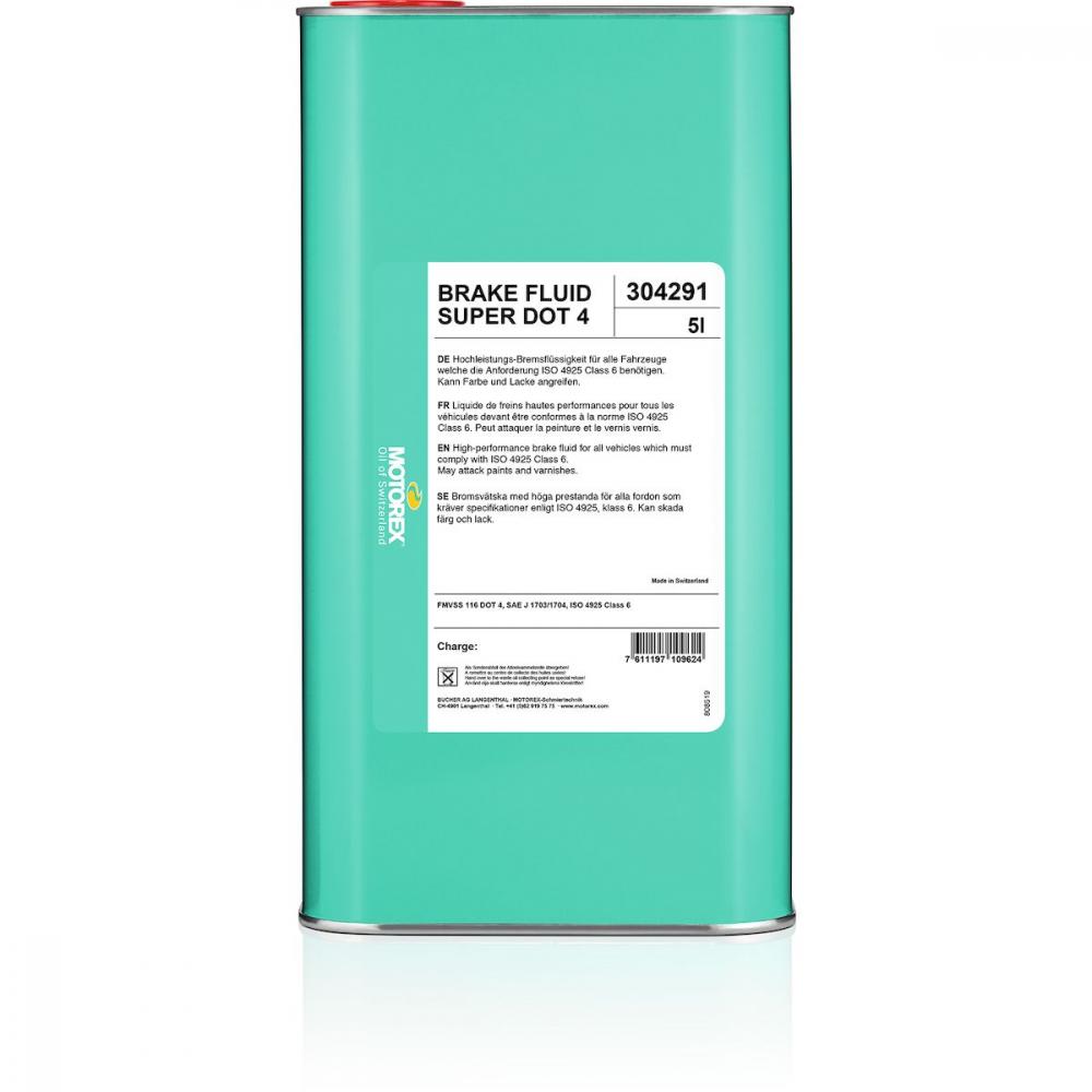 Motorex Bremsflüssigkeit DOT 4, 5 Liter 20 gelb - hohe Sicherheitsreserve für moderne Bremssysteme