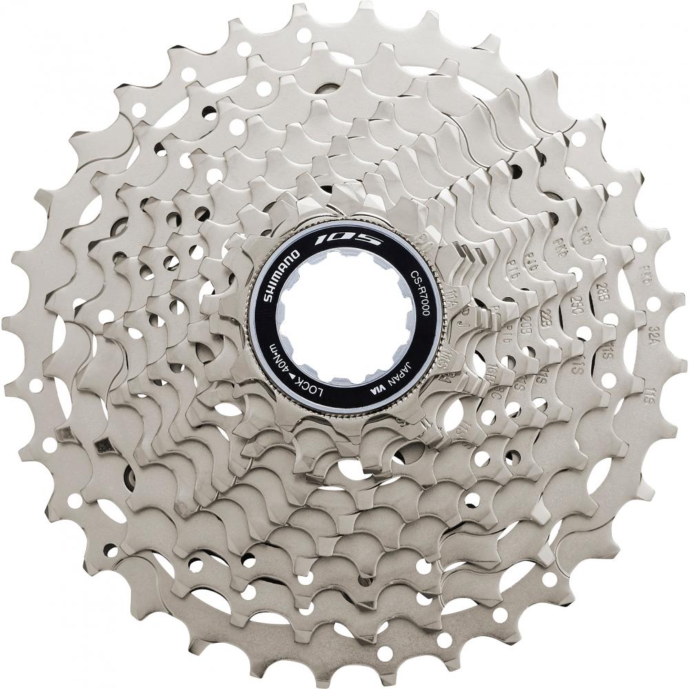 SHIMANO Kassette 105 CS-R7000 11-fach 11-32Z Kassette - 11 Ritzel für Rennradantrieb